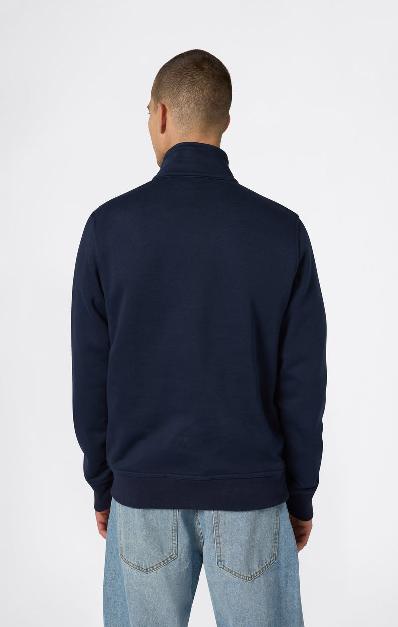 Herren Fleece-Sweatshirt mit Halbem Reißverschluss Icons