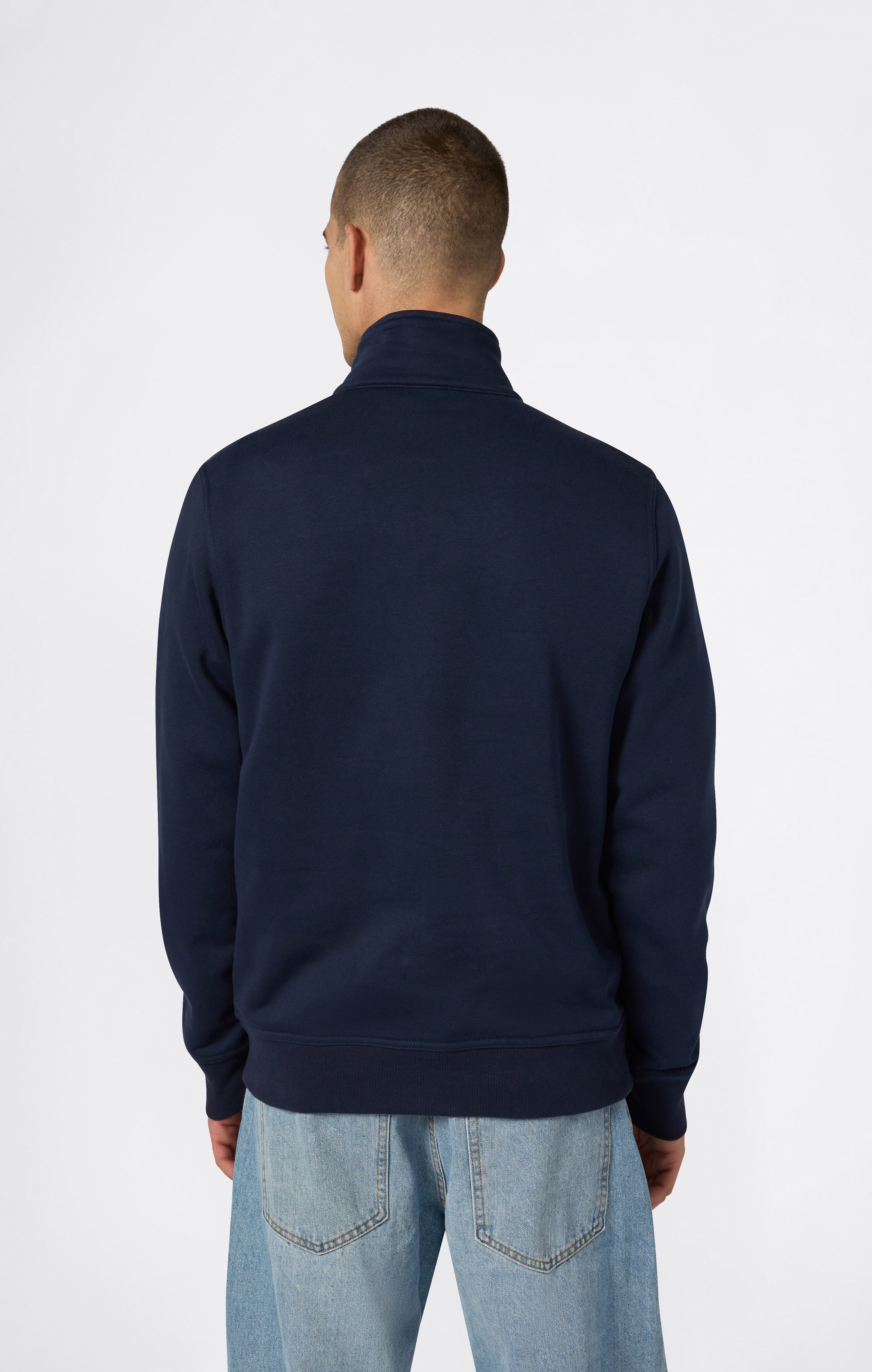 Herren Fleece-Sweatshirt mit Halbem Reißverschluss Icons