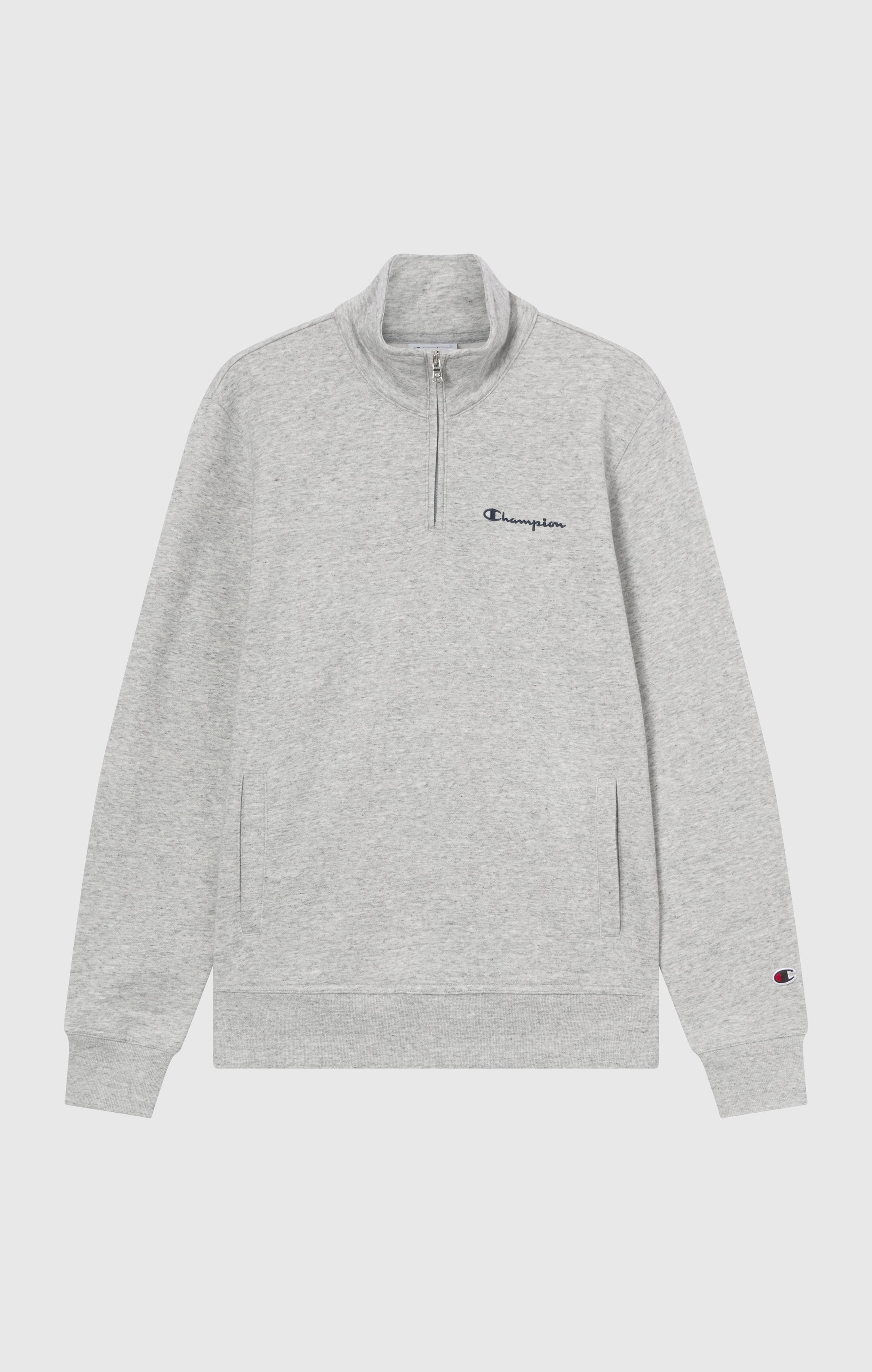 Herren Fleece-Sweatshirt mit Halbem Reißverschluss Icons