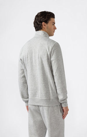 Herren Fleece-Sweatshirt mit Halbem Reißverschluss Icons