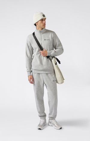 Herren Fleece-Sweatshirt mit Halbem Reißverschluss Icons