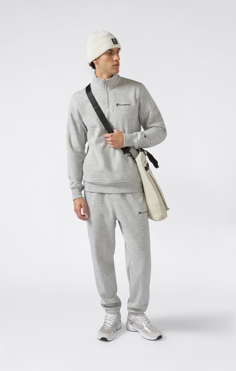 Herren Fleece-Sweatshirt mit Halbem Reißverschluss Icons
