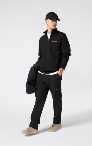 Herren Fleece-Sweatshirt mit Halbem Reißverschluss Icons