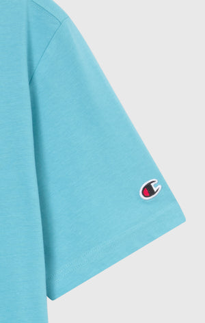 Men’s T-Shirt with Small Embroidered Logo Icons