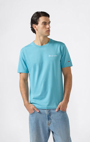Men’s T-Shirt with Small Embroidered Logo Icons