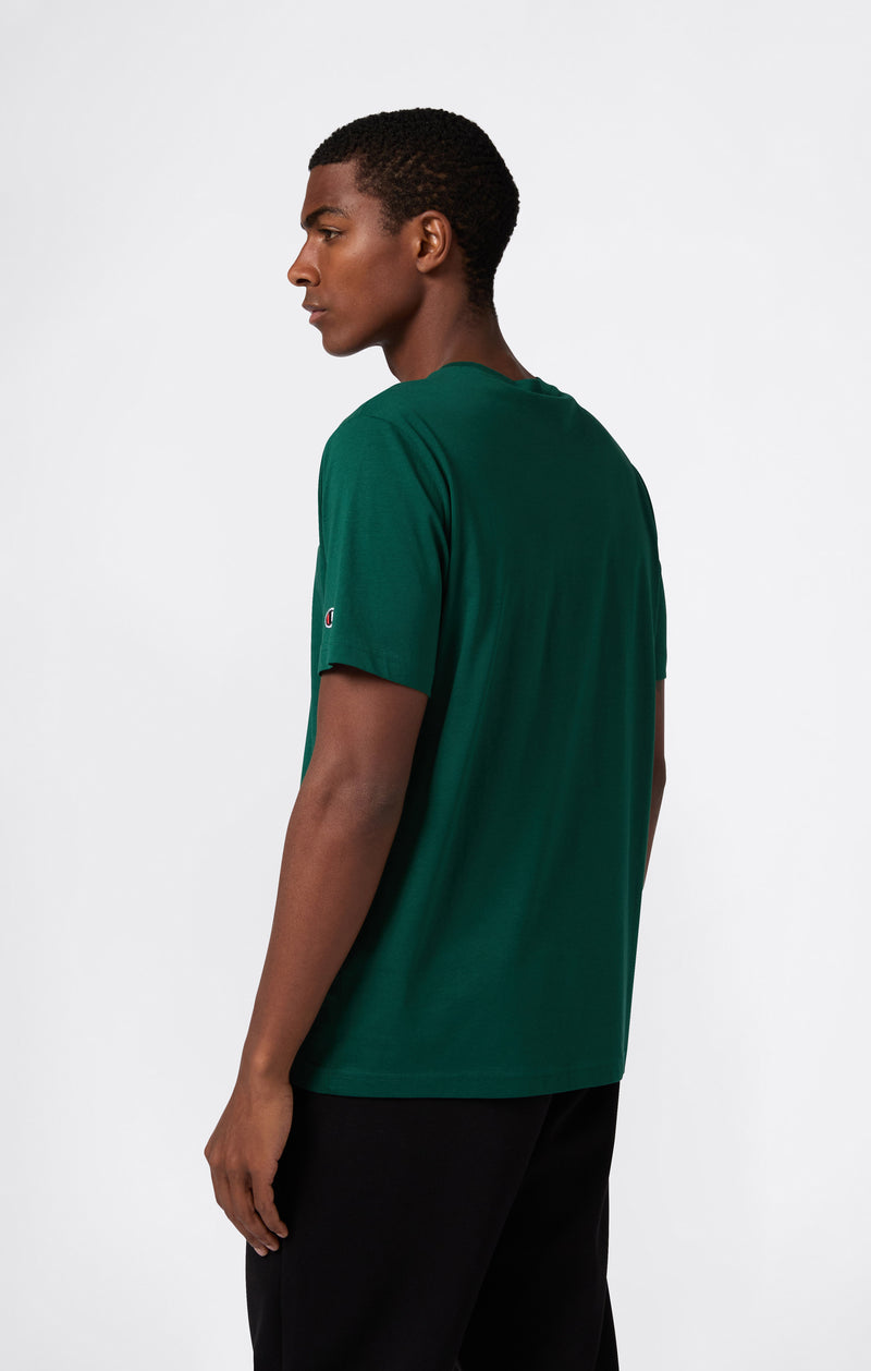 Men’s T-Shirt with Small Embroidered Logo Icons