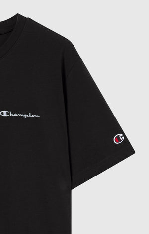 Men’s T-Shirt with Small Embroidered Logo Icons