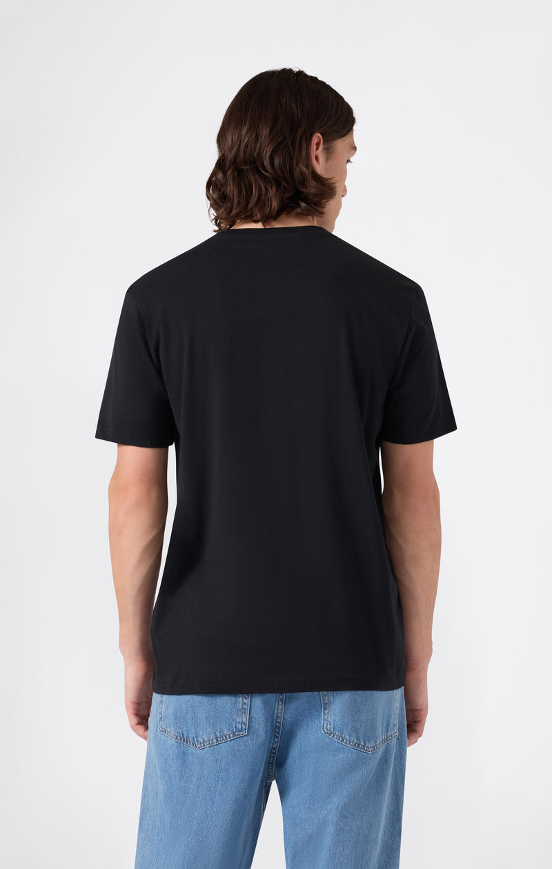 Men’s T-Shirt with Small Embroidered Logo Icons