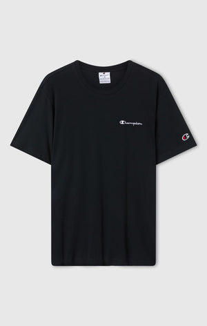 Men’s T-Shirt with Small Embroidered Logo Icons