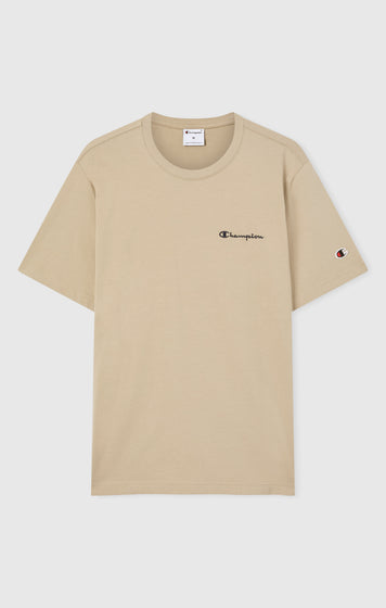 Men’s T-Shirt with Small Embroidered Logo Icons