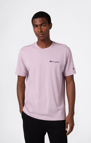 Men’s T-Shirt with Small Embroidered Logo Icons
