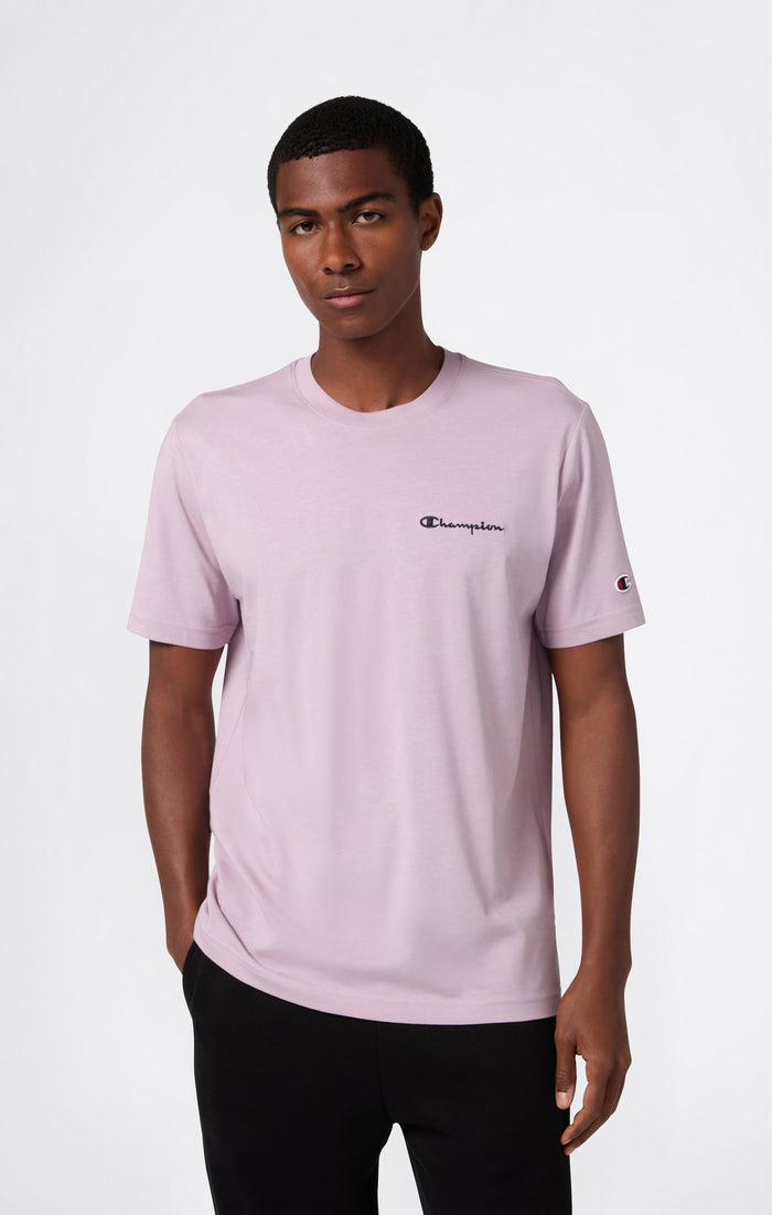 Men’s T-Shirt with Small Embroidered Logo Icons