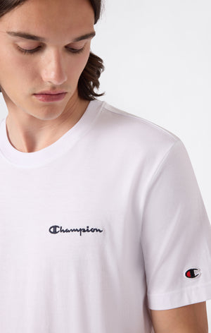 Men’s T-Shirt with Small Embroidered Logo Icons