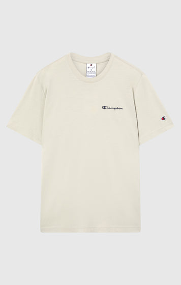 Men’s T-Shirt with Small Embroidered Logo Icons