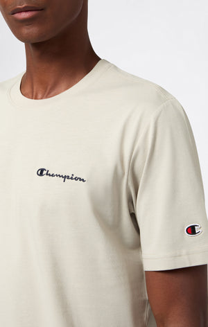 Men’s T-Shirt with Small Embroidered Logo Icons