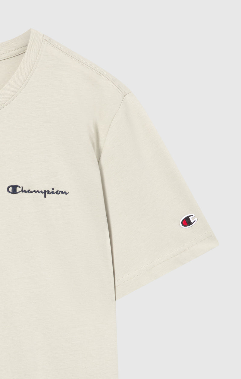 Men’s T-Shirt with Small Embroidered Logo Icons