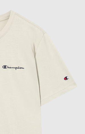 Men’s T-Shirt with Small Embroidered Logo Icons