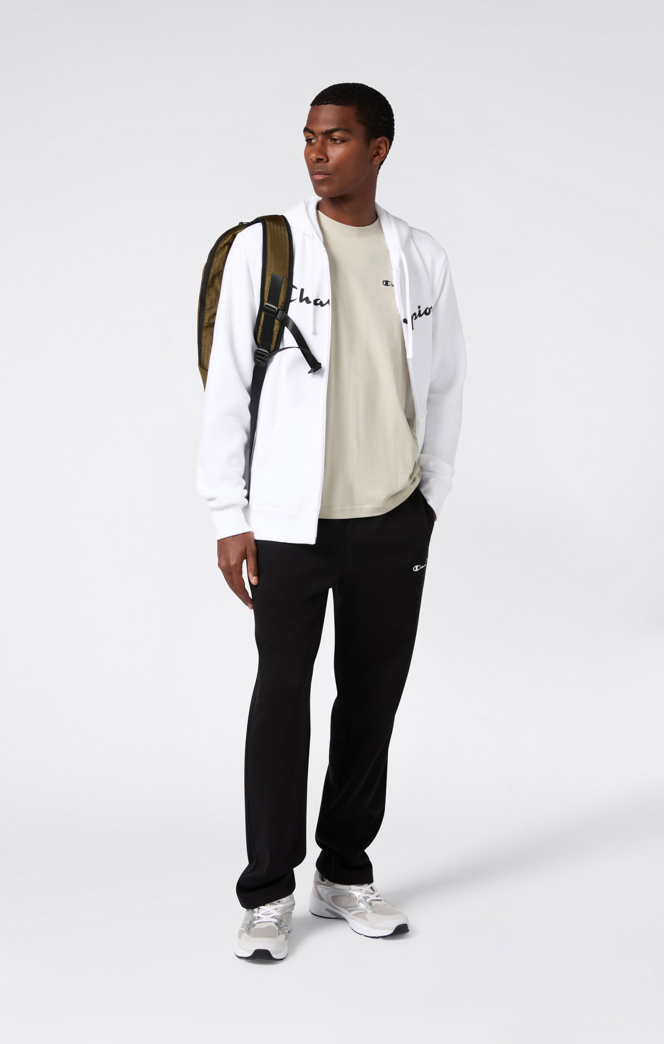 Men’s T-Shirt with Small Embroidered Logo Icons