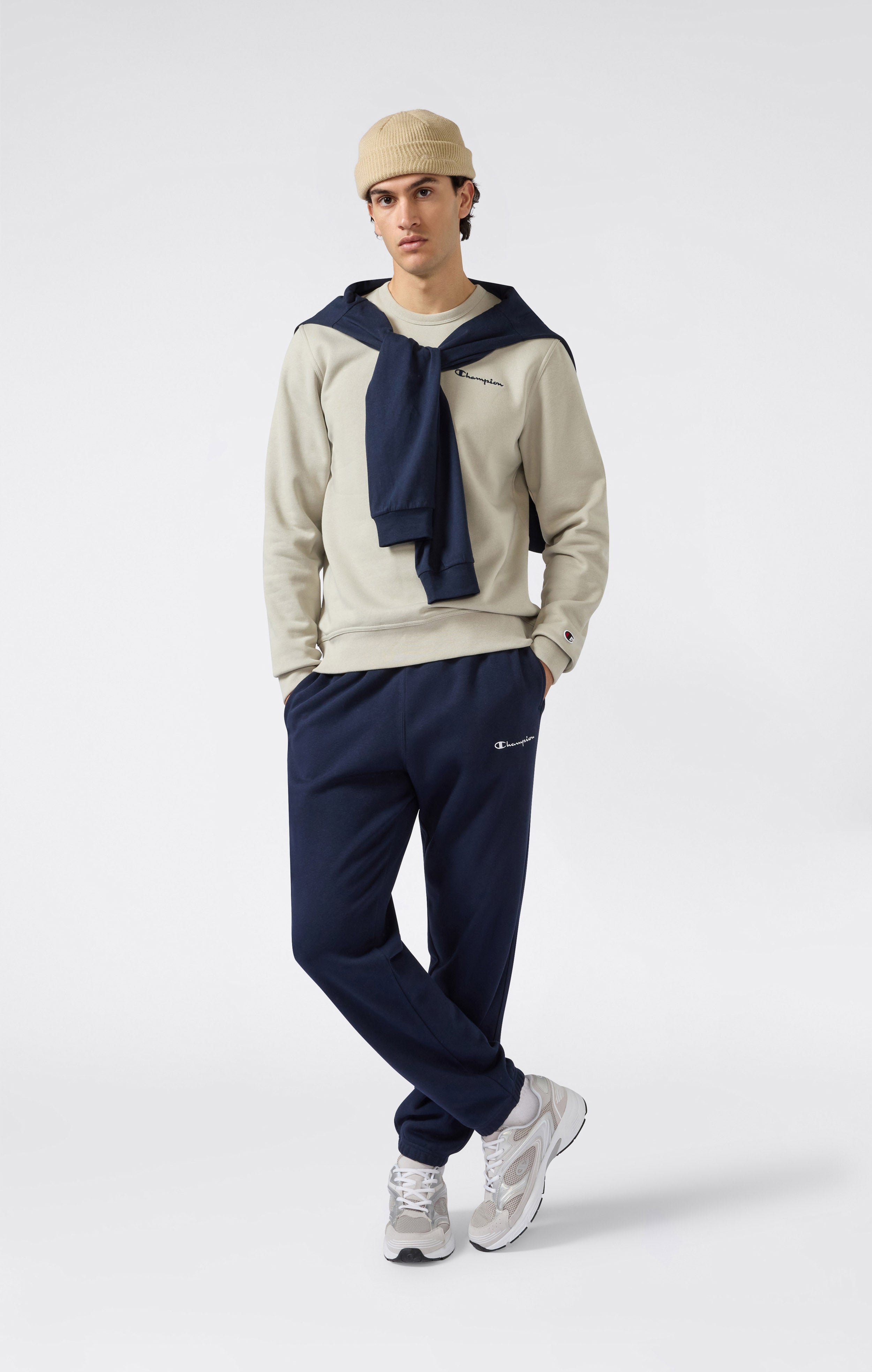 Pantaloni Uomo con Polsino Elastico e Interno Felpato Icons