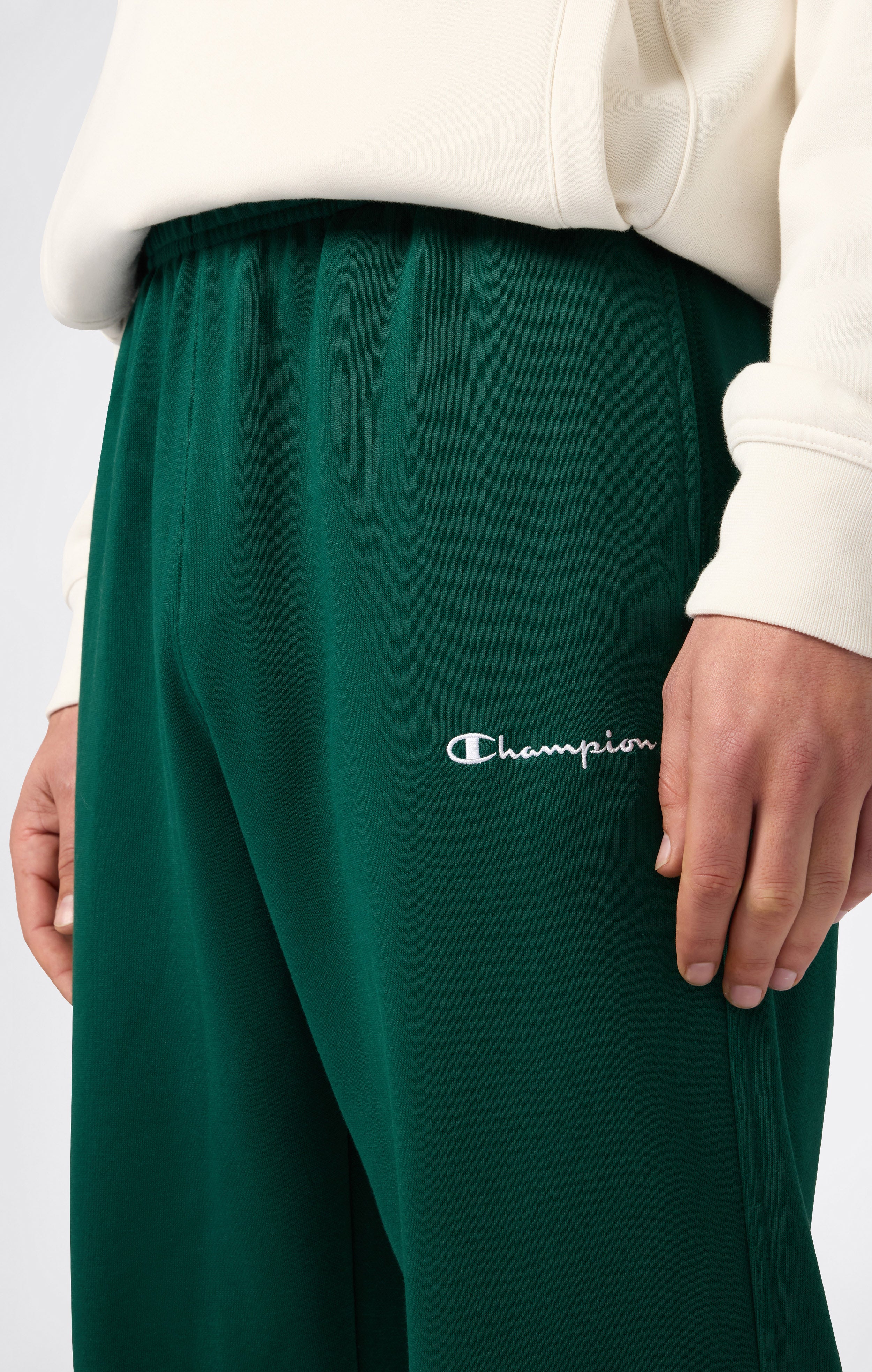 Men's Elastic Cuff Fleece Pants Icons Forest Green champion