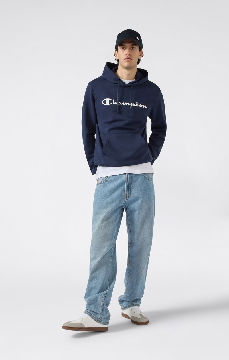 Kapuzen-Sweatshirt für Herren mit angerautem Innenmaterial und Script-Logo