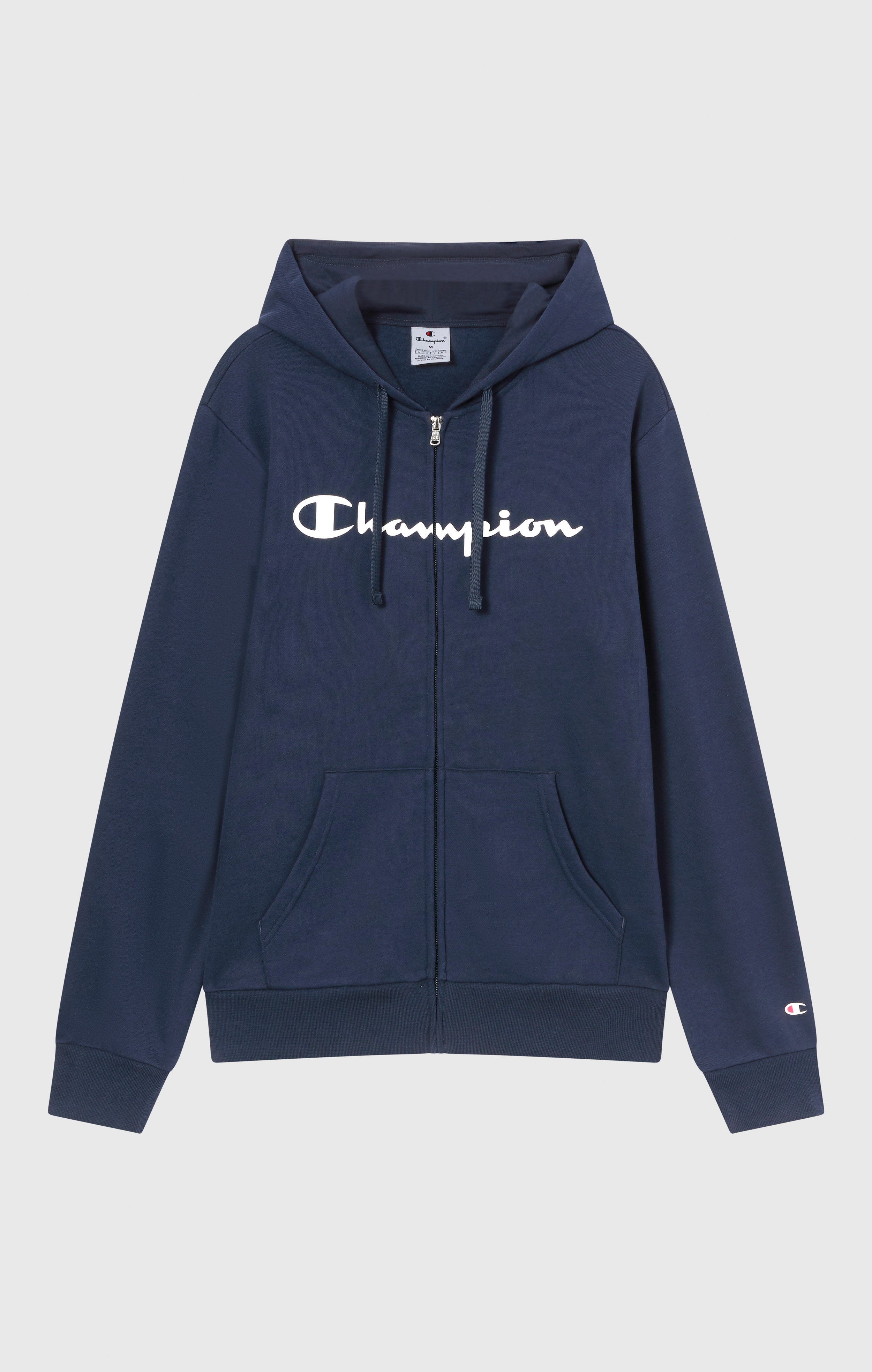 Men’s Fleece Full Zip Hoodie Script Logo