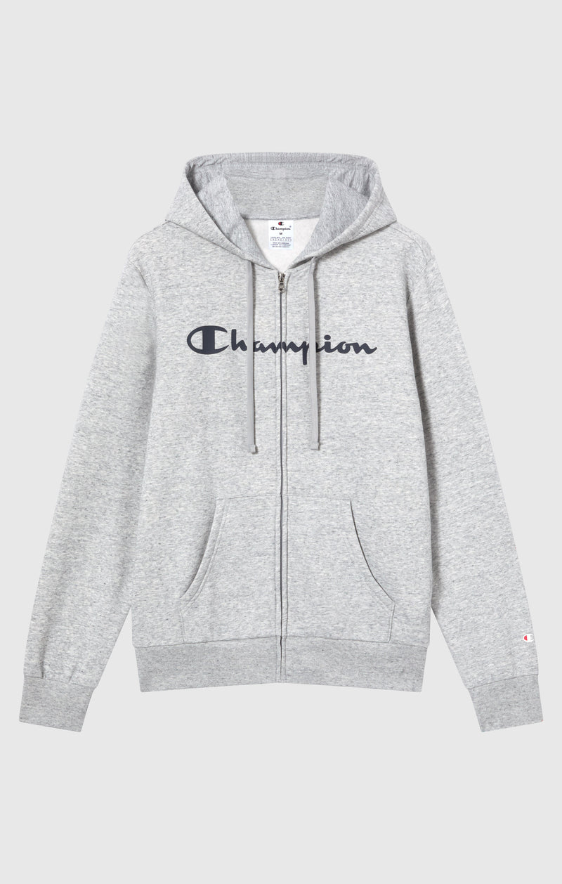 Sudadera con Capucha y Cremallera Completa para Hombre con interior afelpado y Logo Script