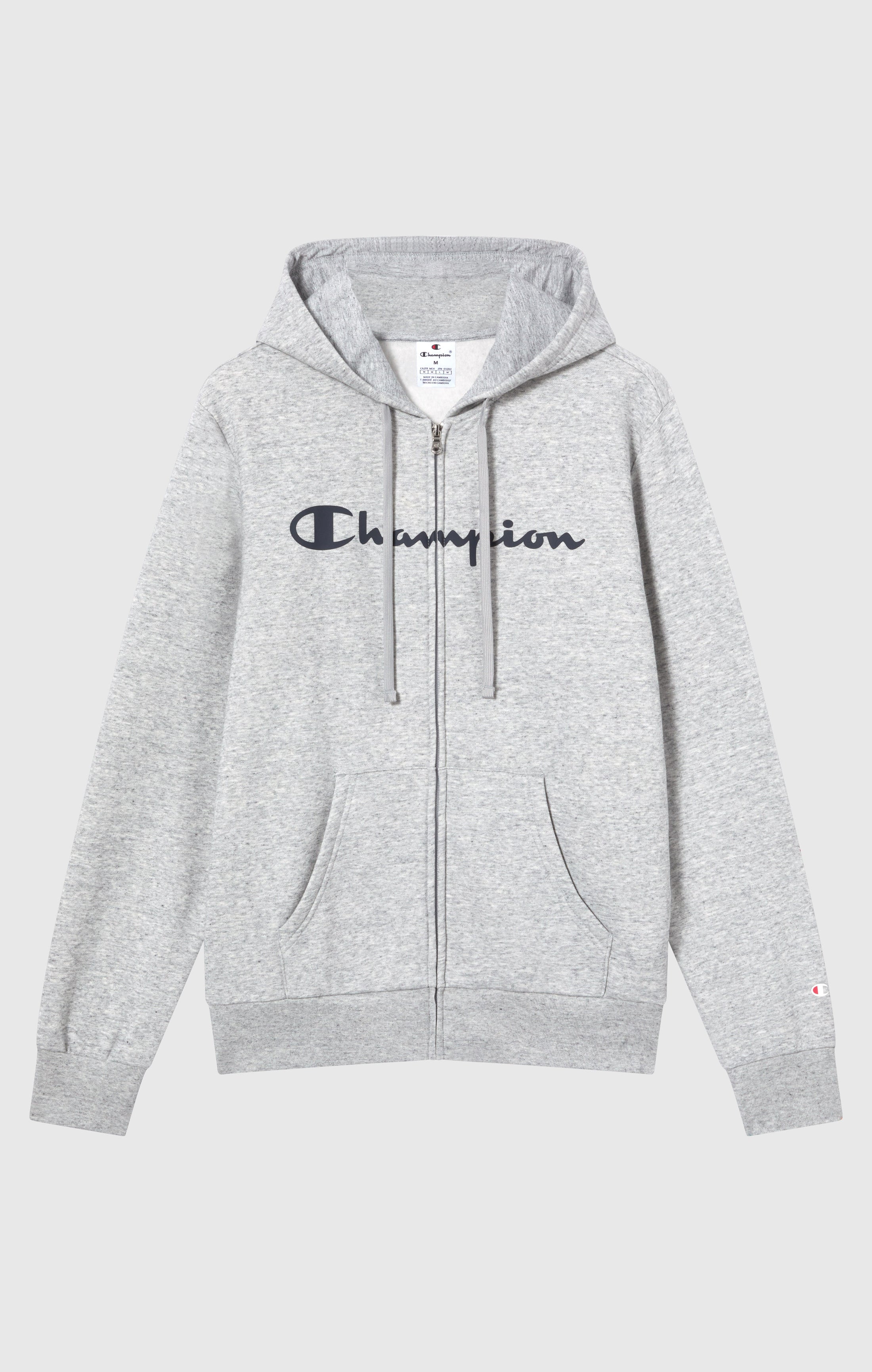 Sudadera con Capucha y Cremallera Completa para Hombre con interior afelpado y Logo Script