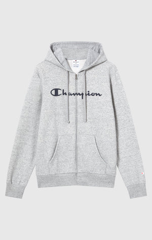 Sudadera con Capucha y Cremallera Completa para Hombre con interior afelpado y Logo Script