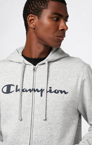 Sudadera con Capucha y Cremallera Completa para Hombre con interior afelpado y Logo Script