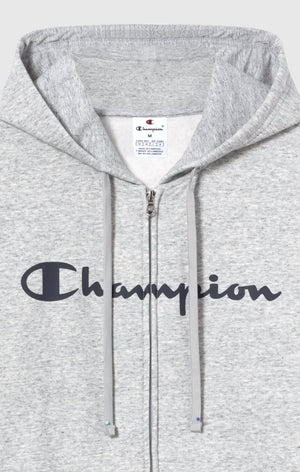 Sudadera con Capucha y Cremallera Completa para Hombre con interior afelpado y Logo Script