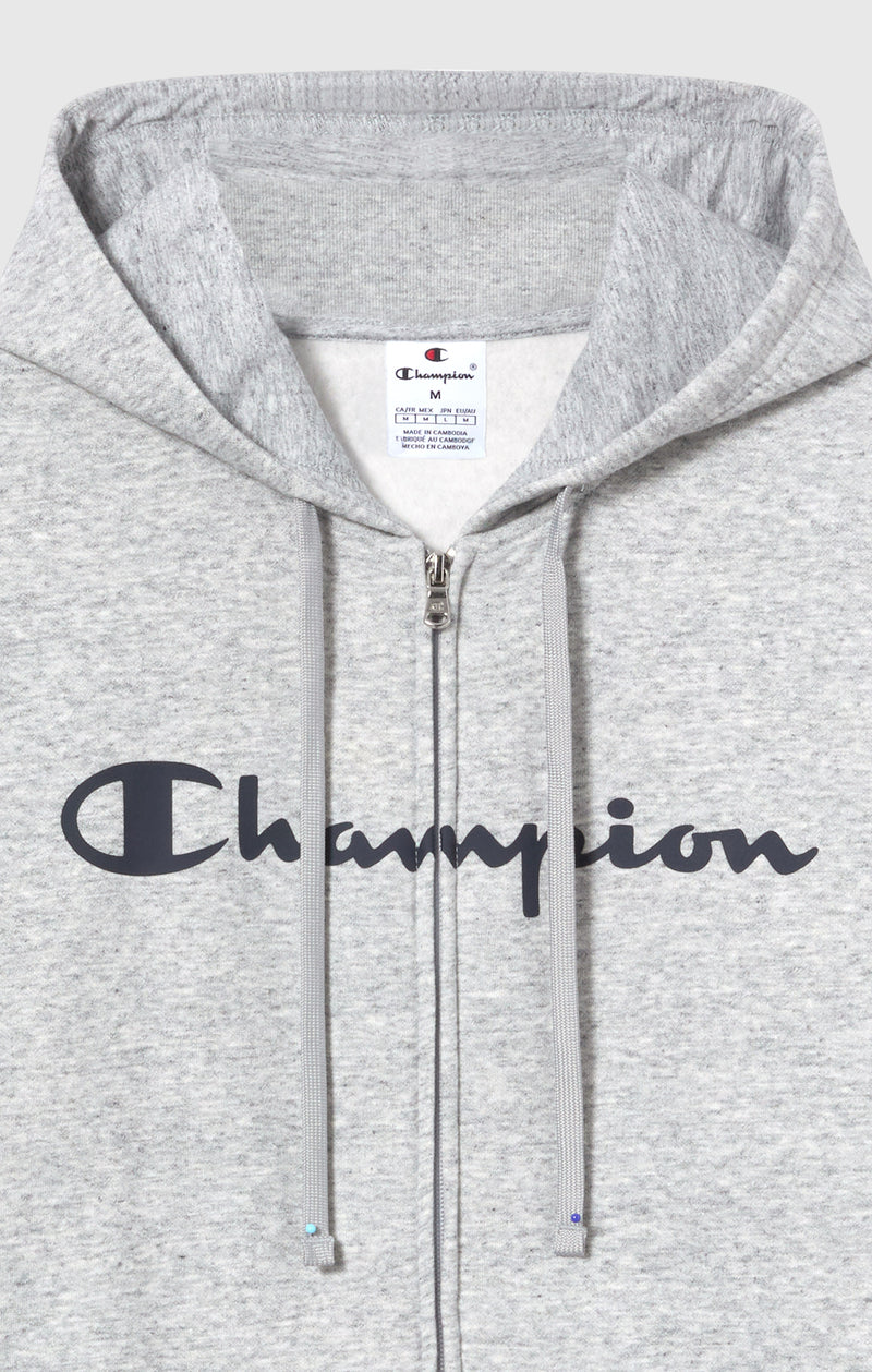 Men’s Fleece Full Zip Hoodie Script Logo