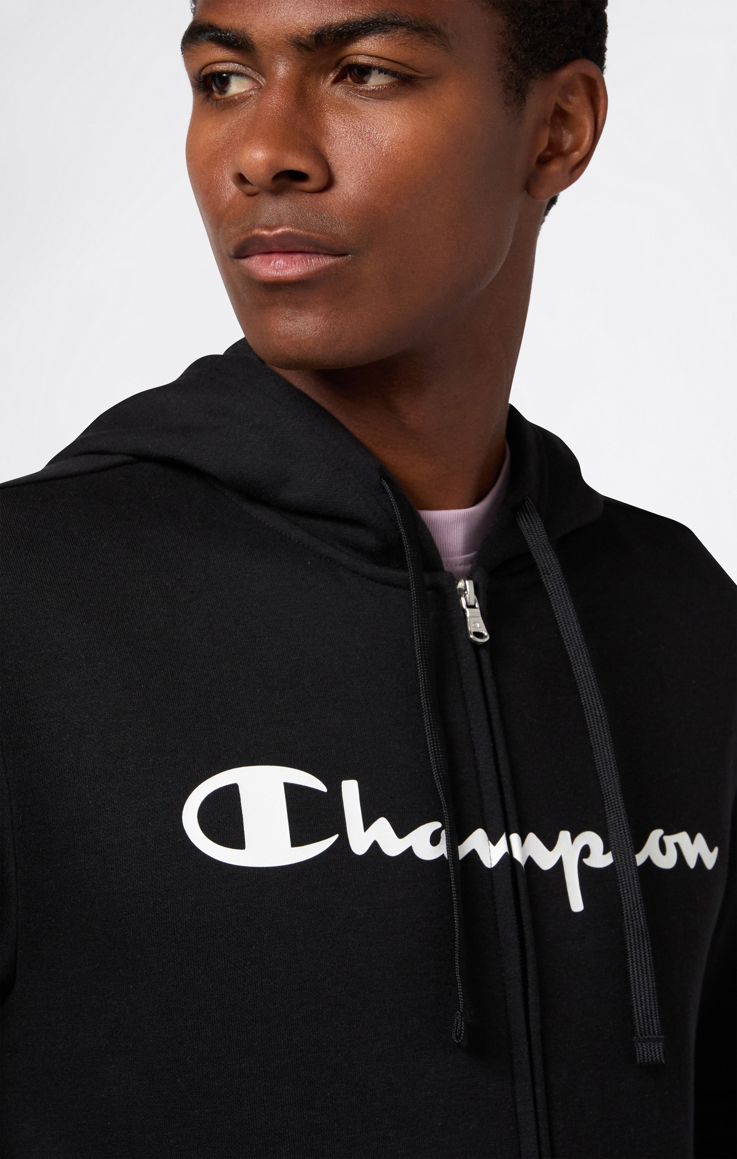 Men’s Fleece Full Zip Hoodie Script Logo