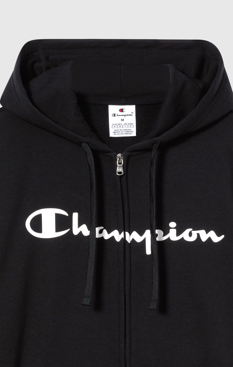 Men’s Fleece Full Zip Hoodie Script Logo