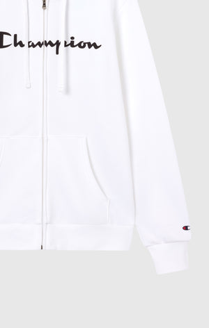 Men’s Fleece Full Zip Hoodie Script Logo