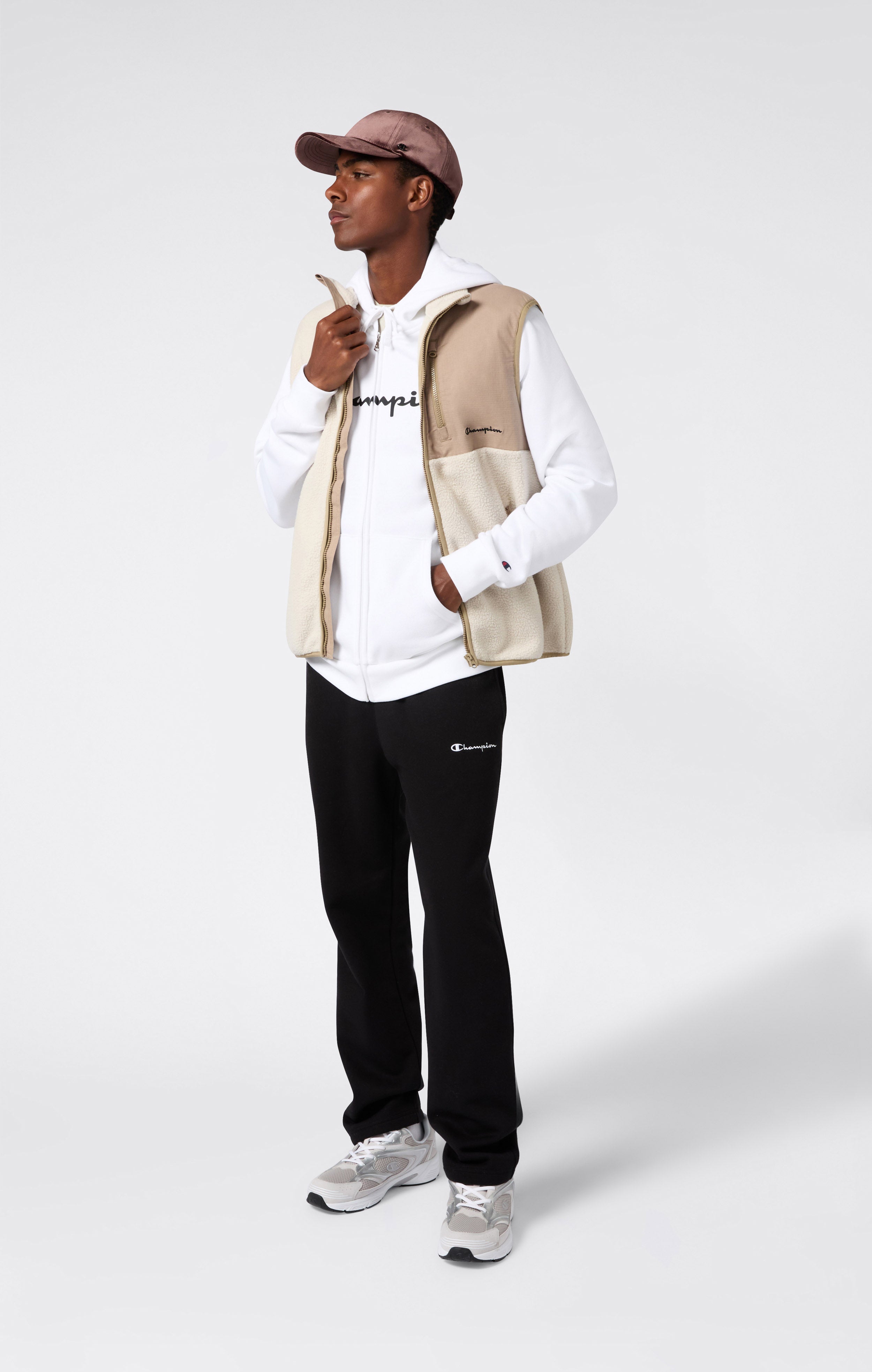 Men’s Fleece Full Zip Hoodie Script Logo