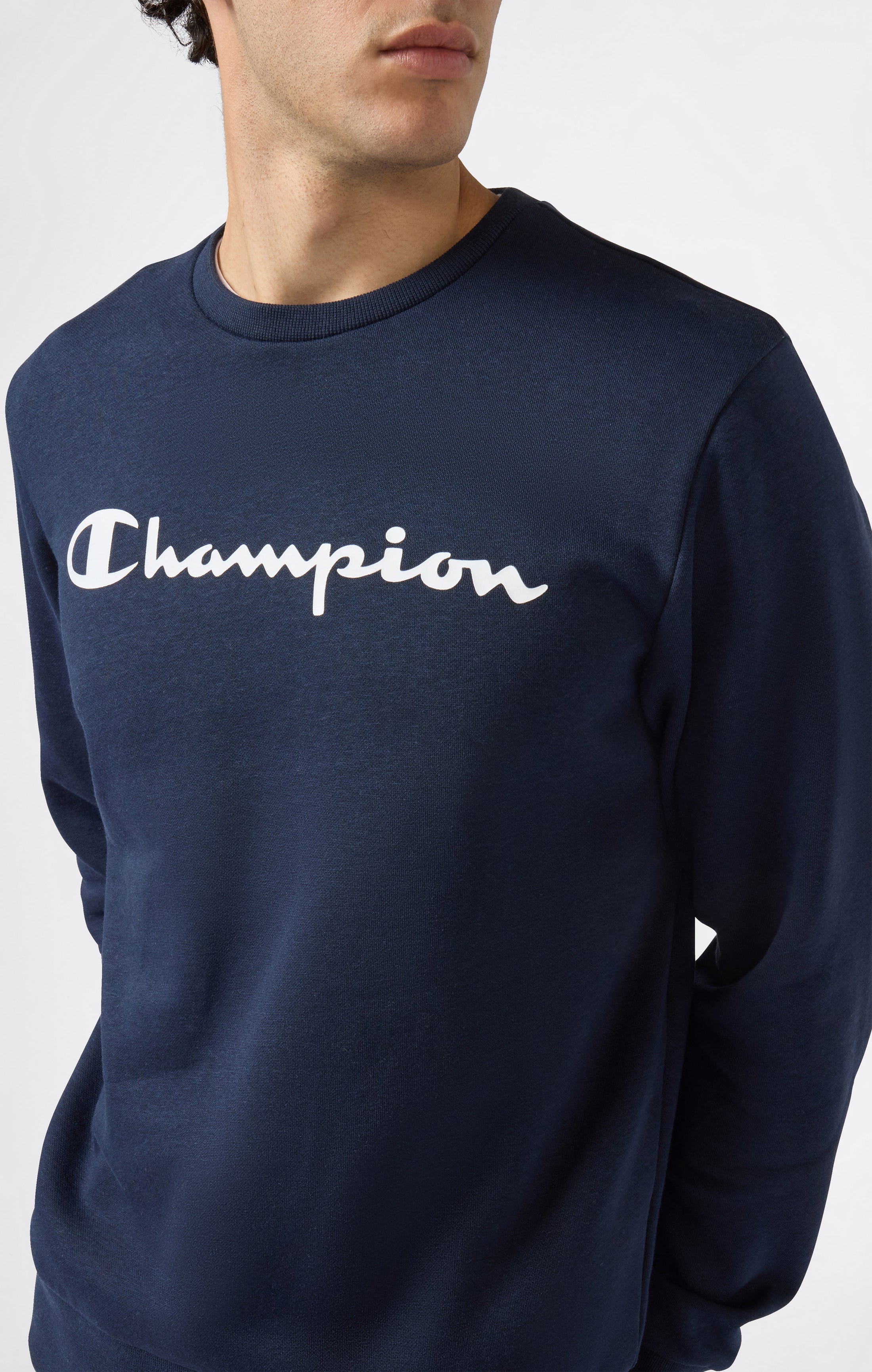 Sweat Col Rond pour Homme avec intérieur gratté et Logo Script