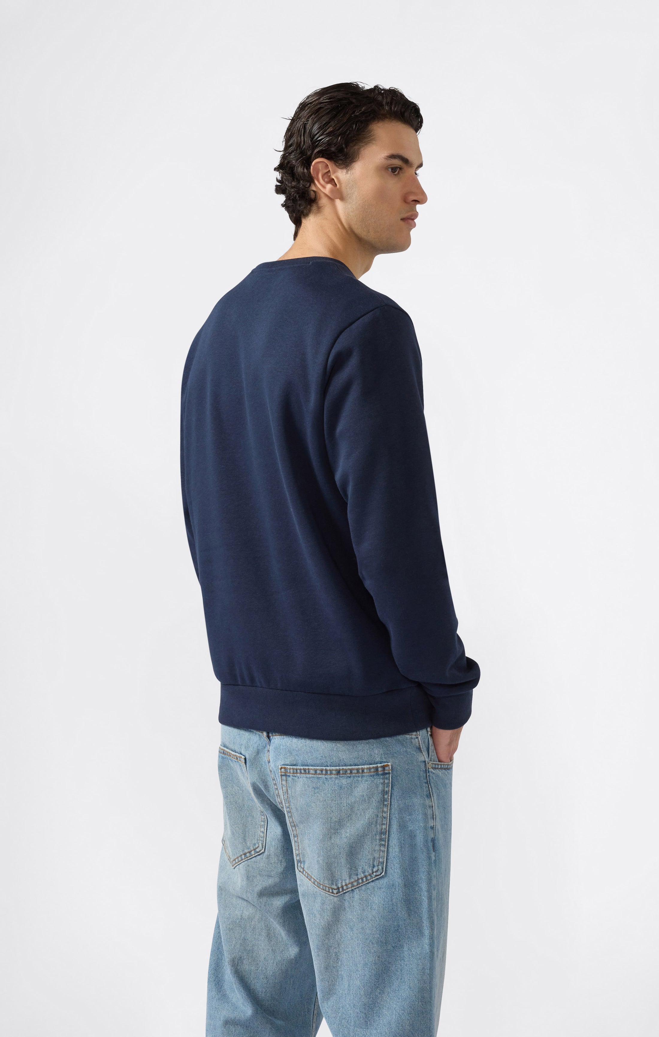 Sweat Col Rond pour Homme avec intérieur gratté et Logo Script