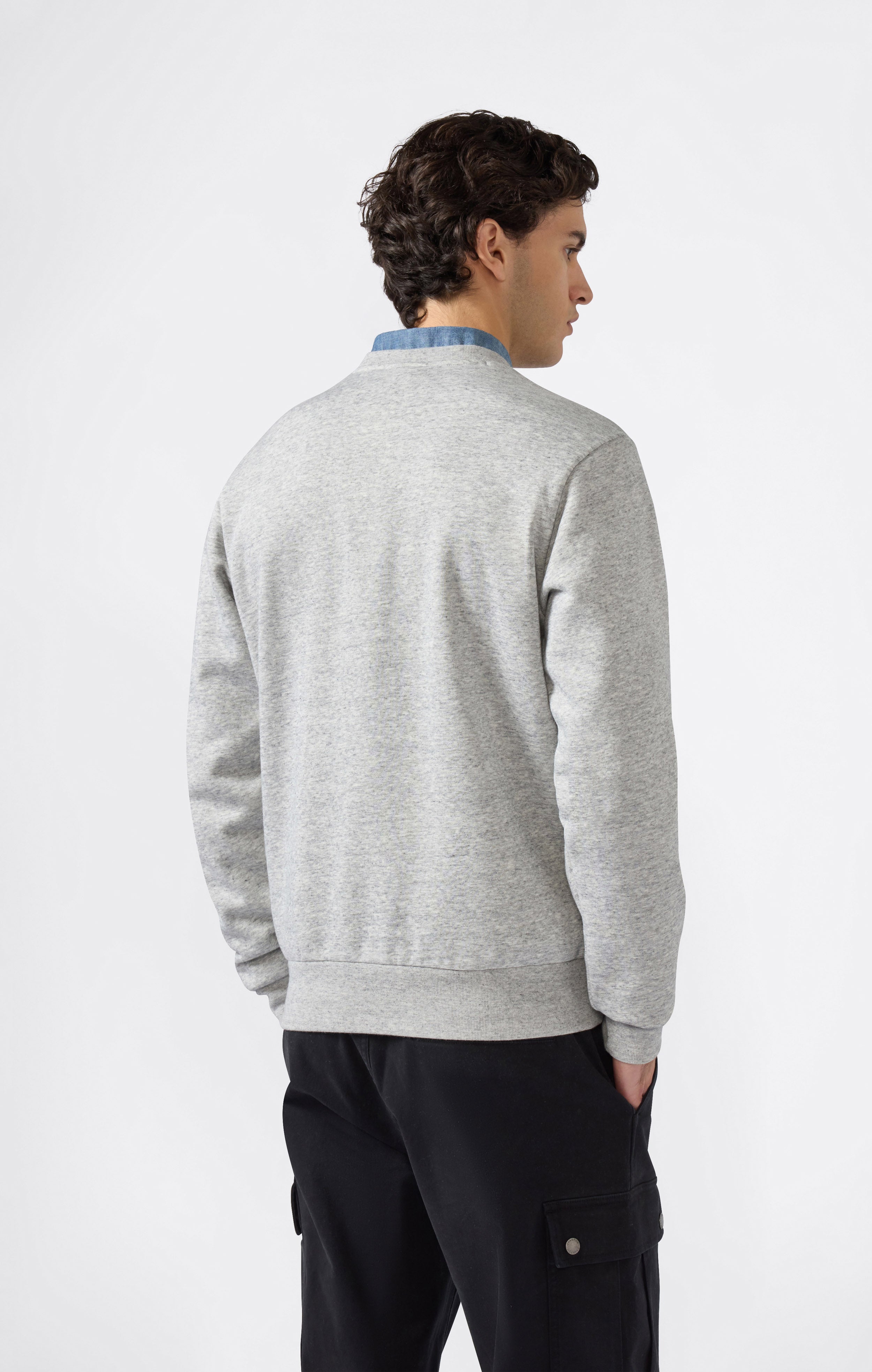 Felpa Girocollo da Uomo con interno felpato e Logo Script