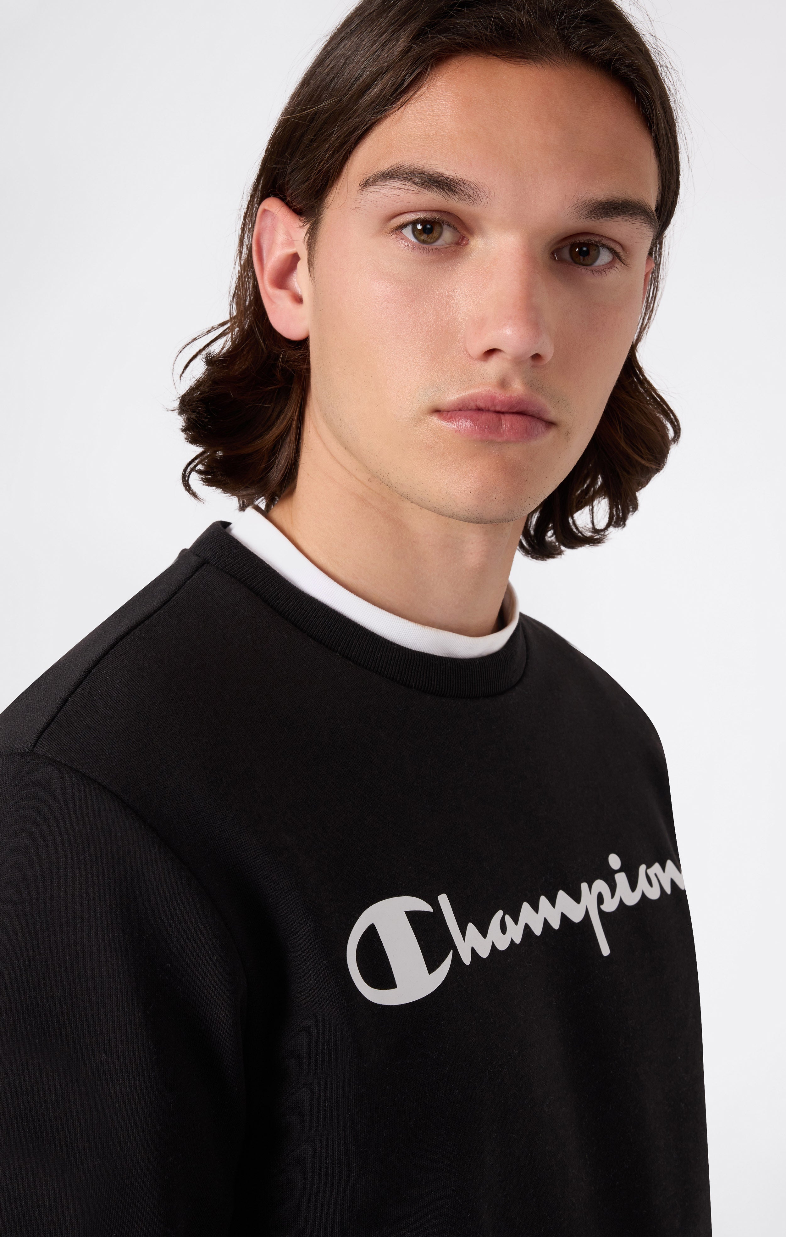 Men’s Fleece Crewneck Sweatshirt Script Logo