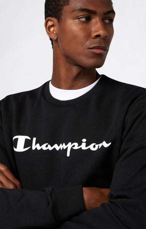 Men’s Fleece Crewneck Sweatshirt Script Logo