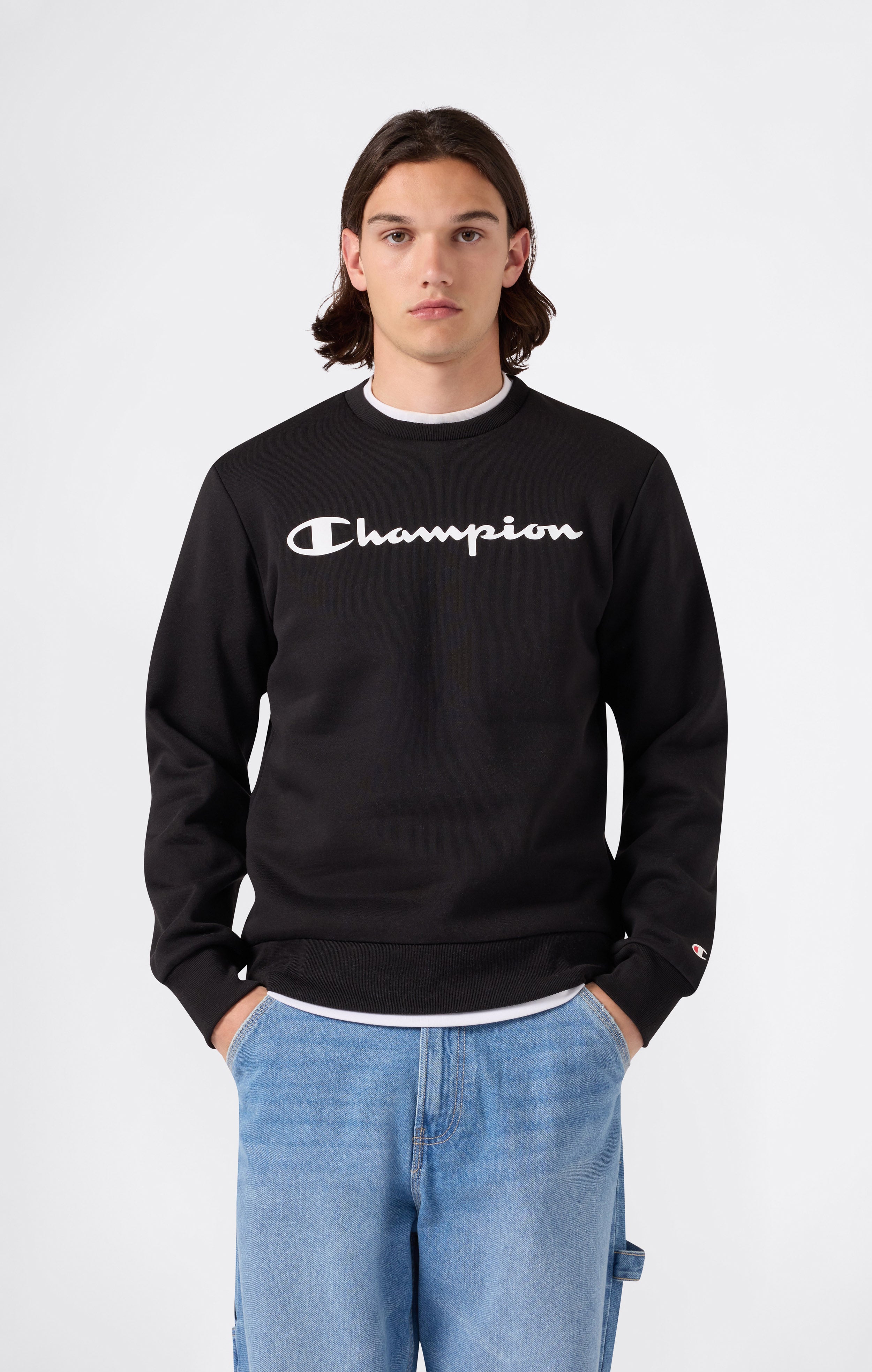 Men’s Fleece Crewneck Sweatshirt Script Logo