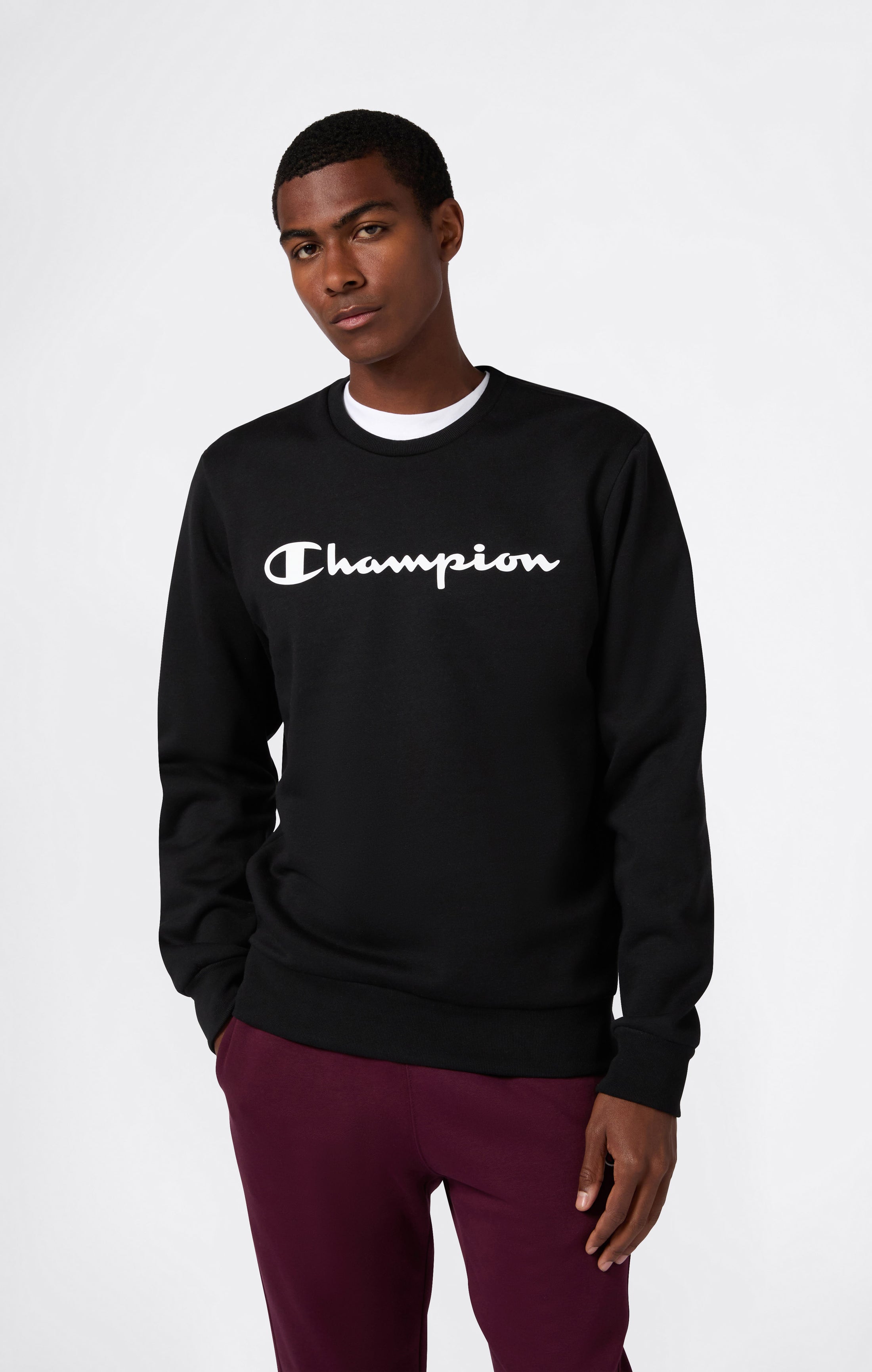 Men’s Fleece Crewneck Sweatshirt Script Logo