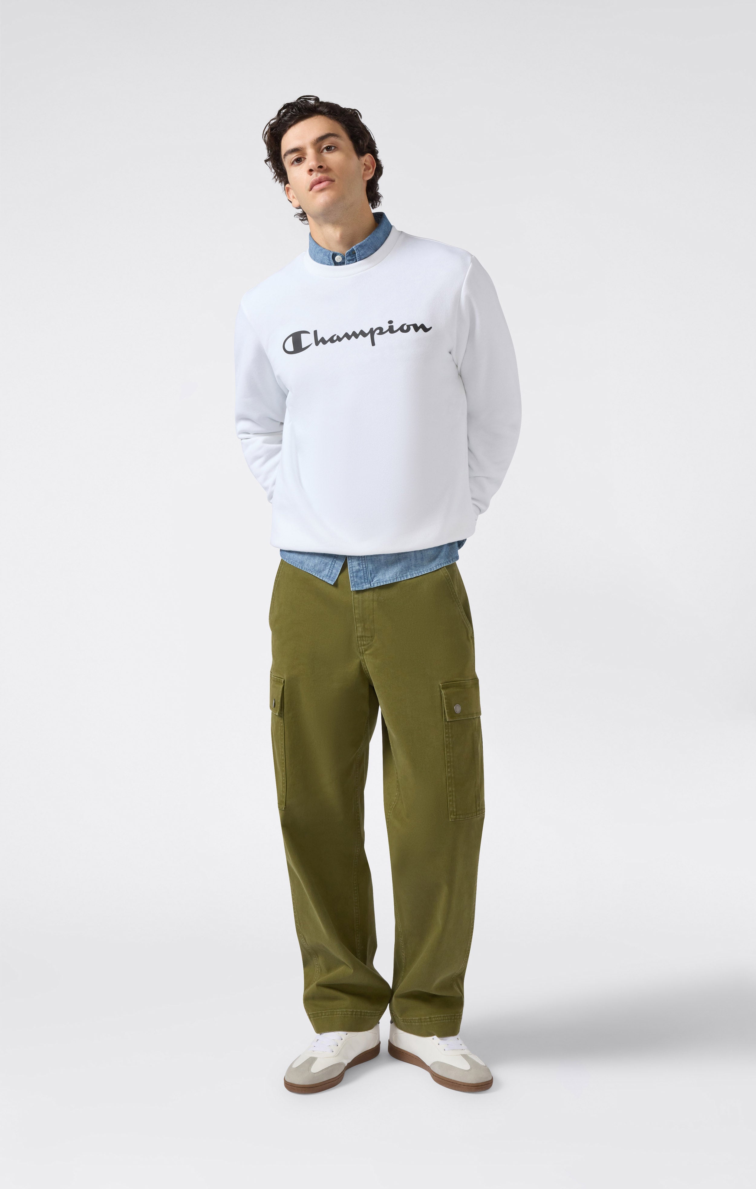 Men’s Fleece Crewneck Sweatshirt Script Logo