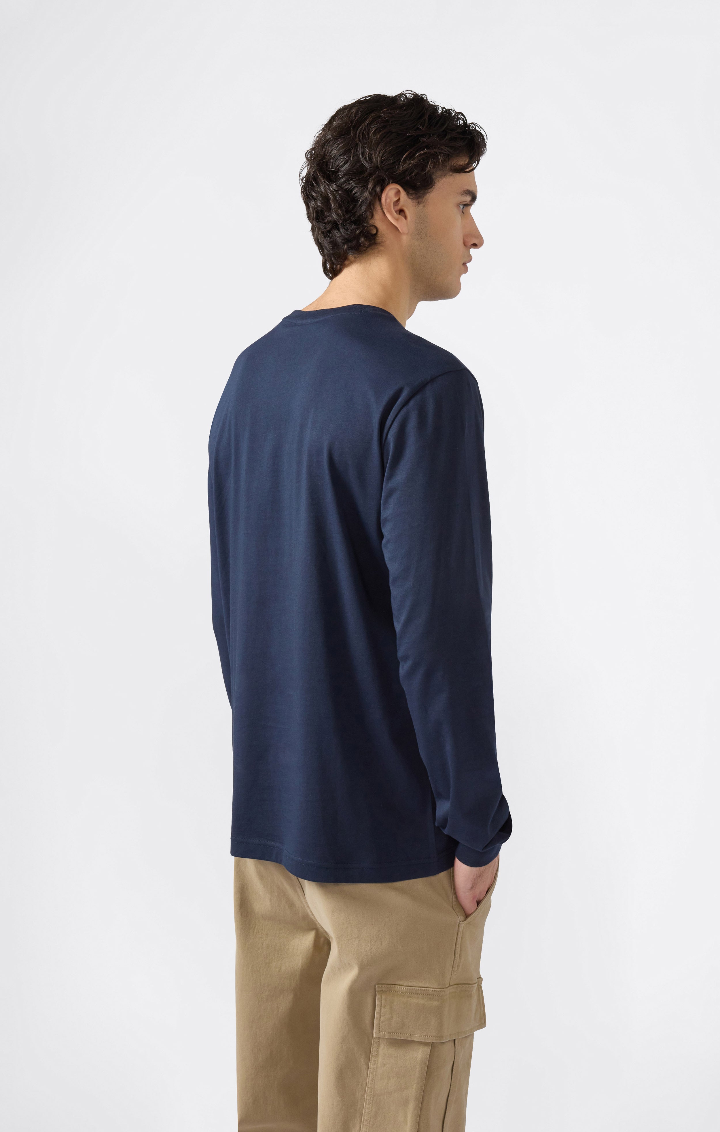 T-shirt Manches Longues pour Homme avec Logo Script