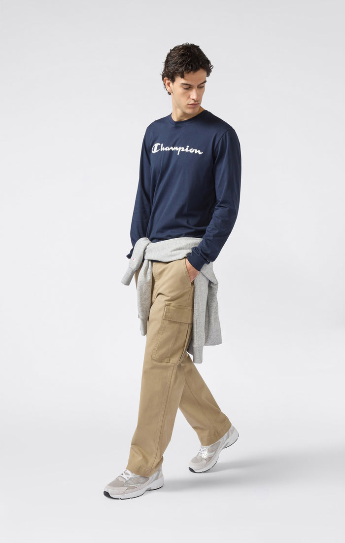 Langarm-T-Shirt für Herren mit Script-Logo
