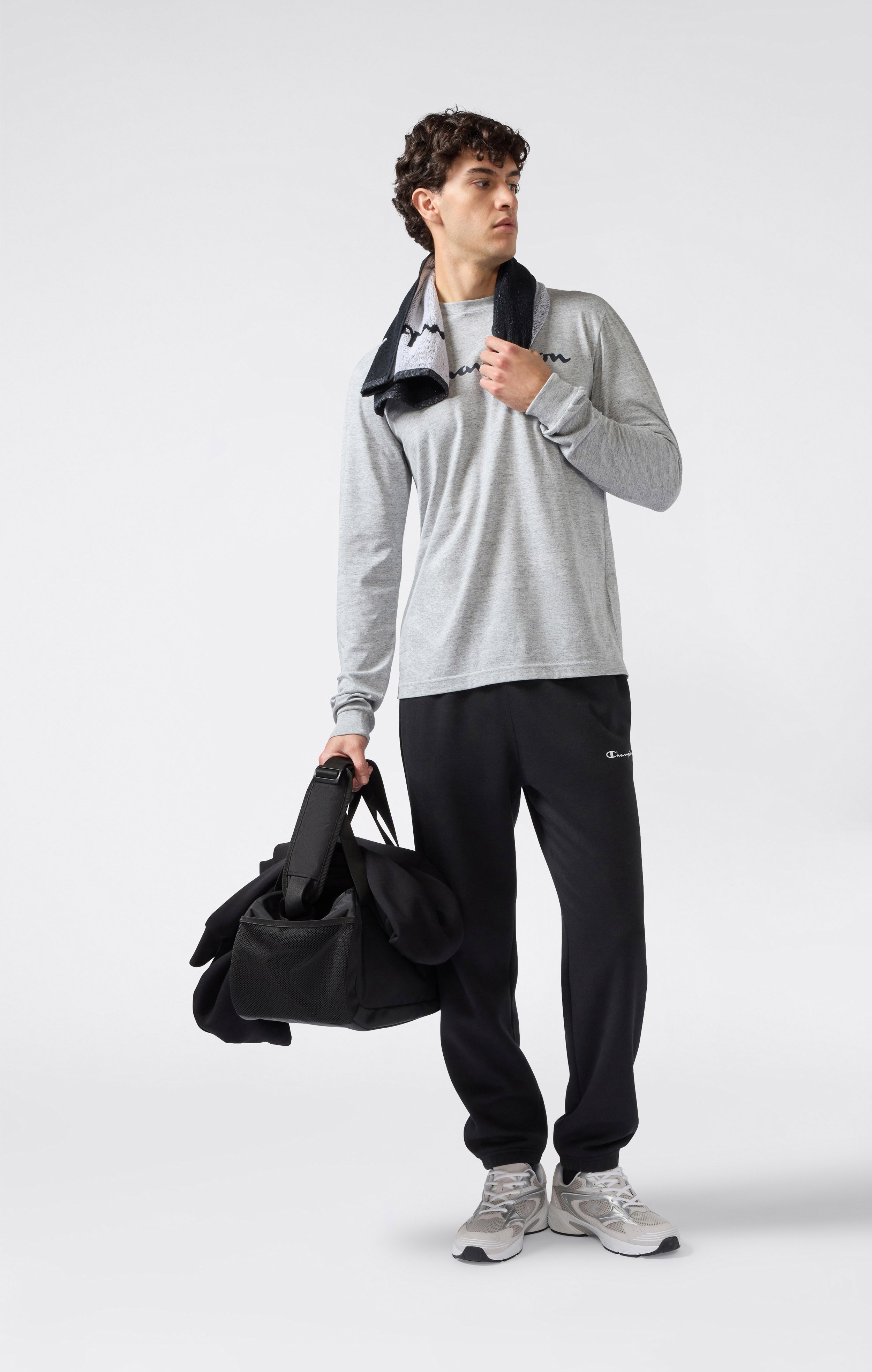 T-shirt Manches Longues pour Homme avec Logo Script