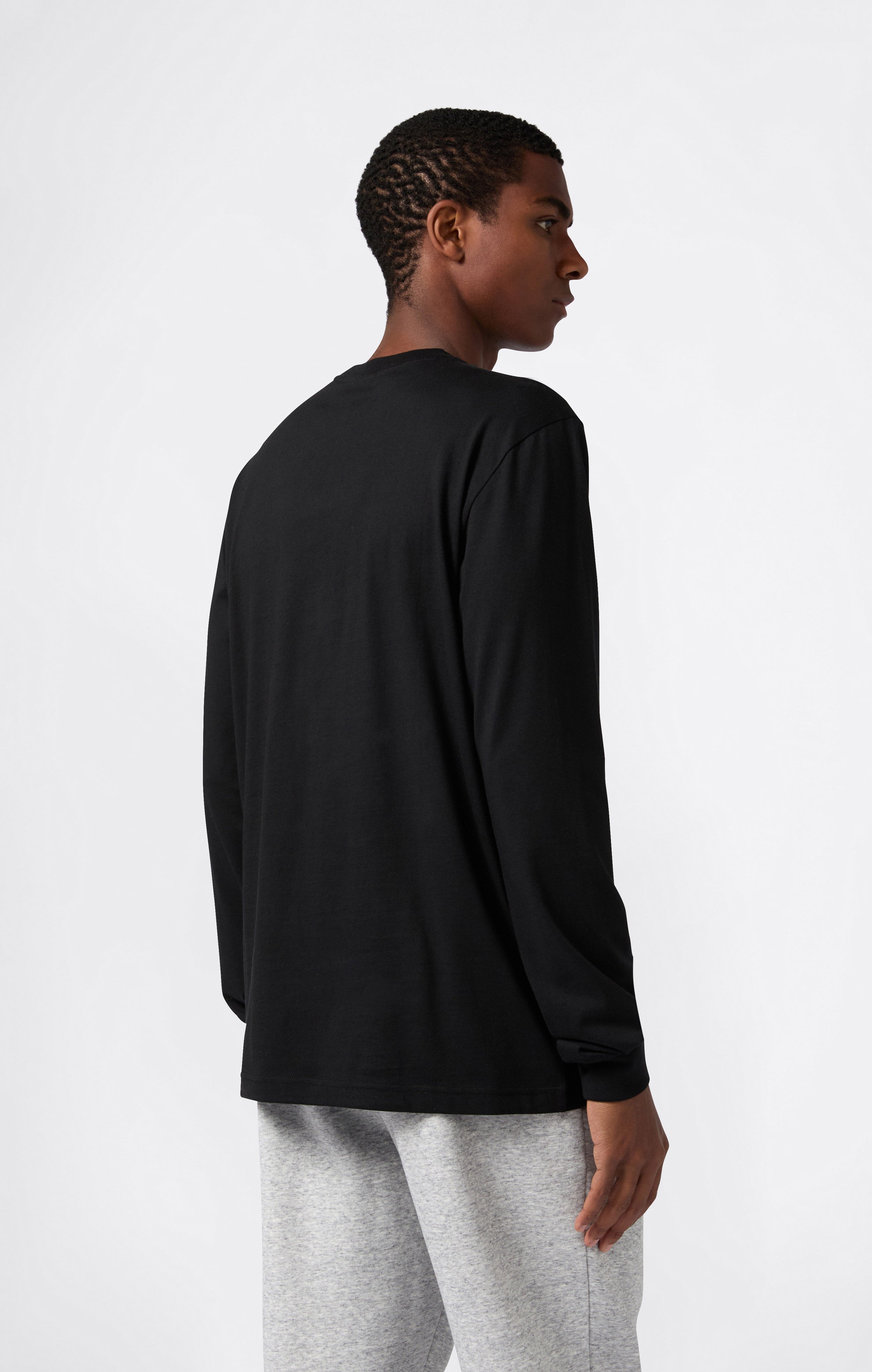 Camiseta de Manga Larga para Hombre con Logo Script