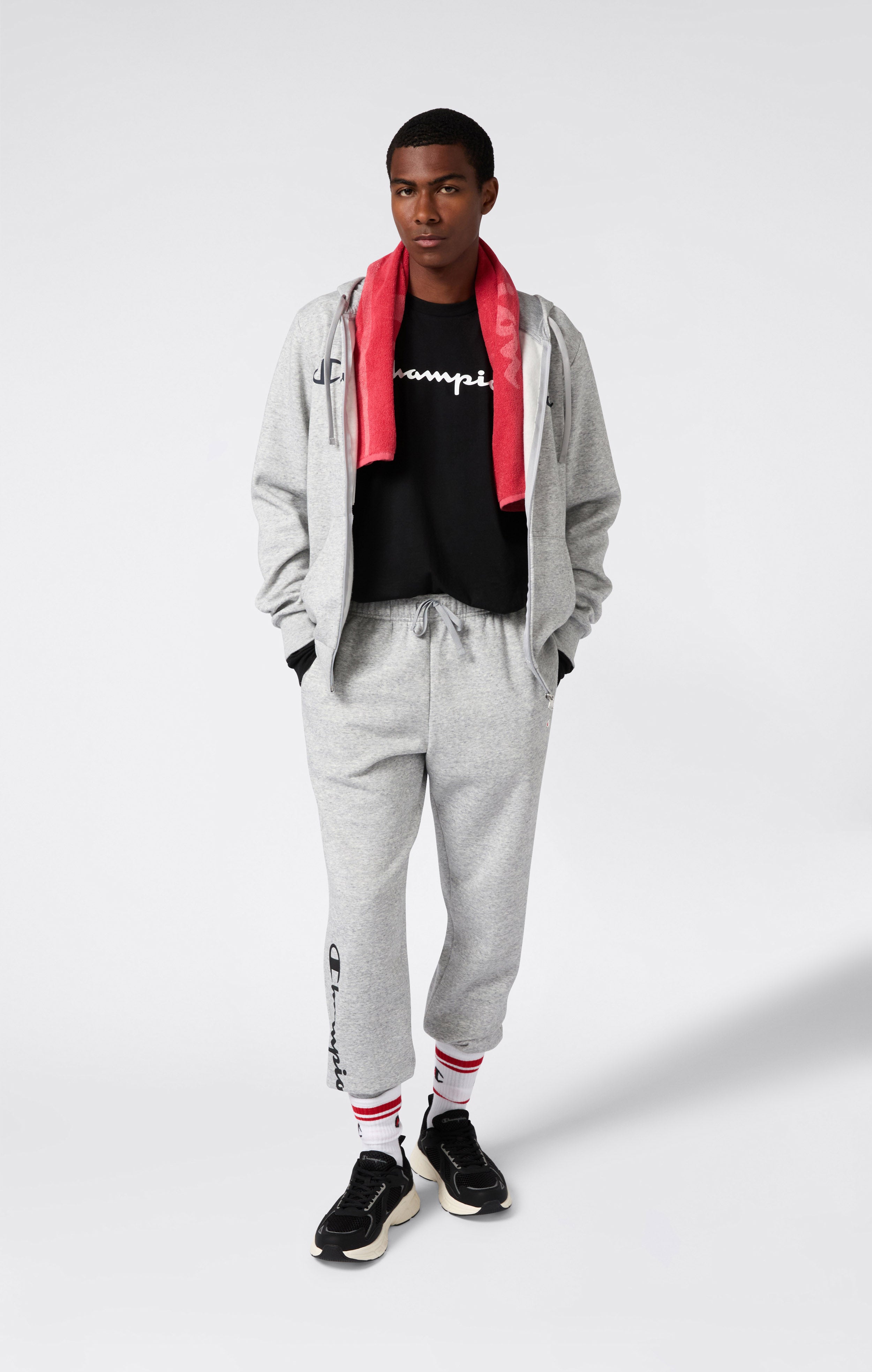Camiseta de Manga Larga para Hombre con Logo Script