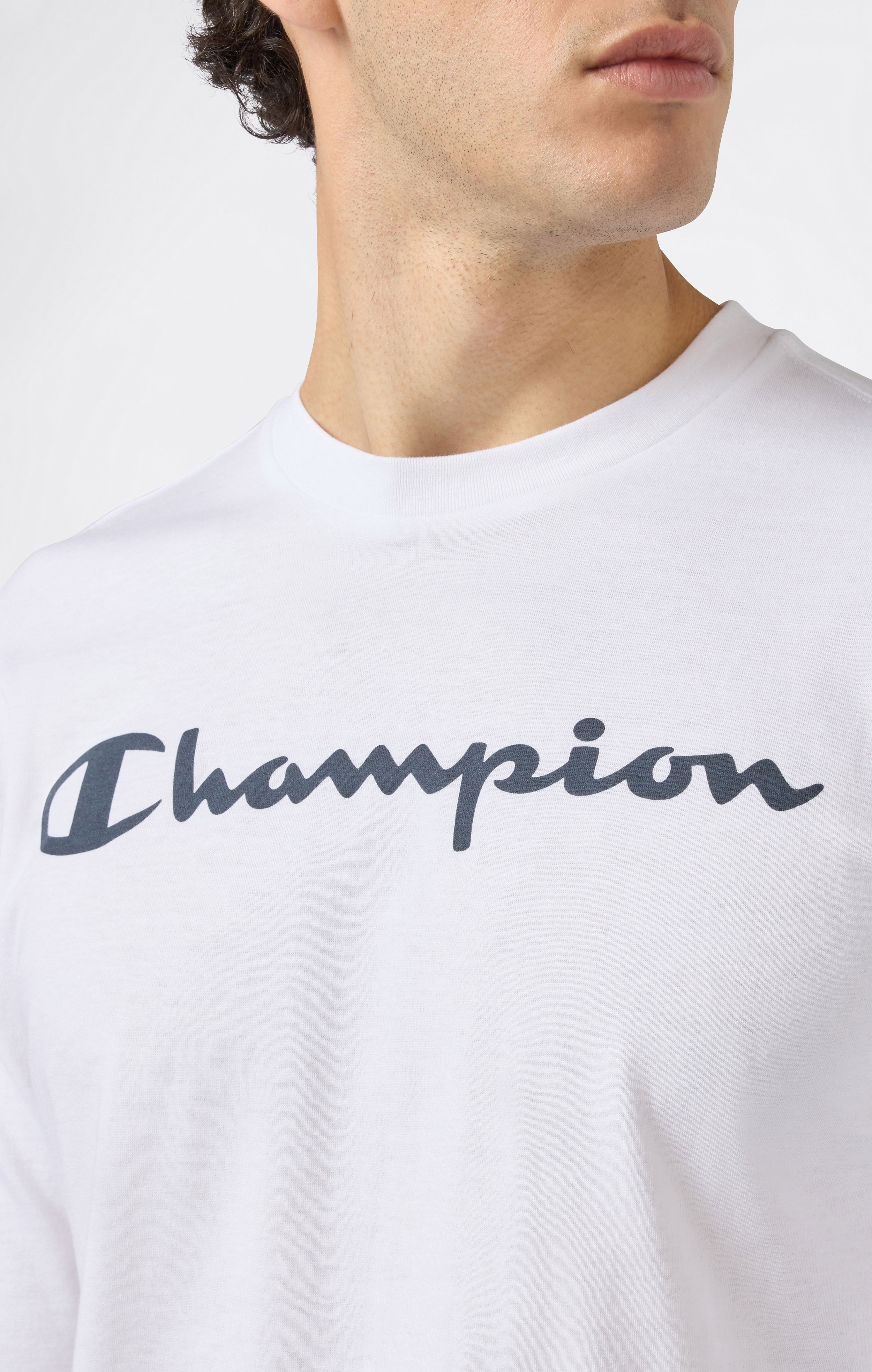 Camiseta de Manga Larga para Hombre con Logo Script